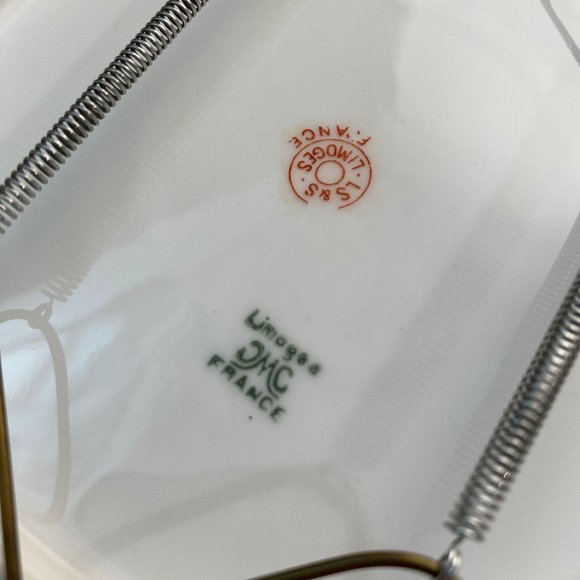 Antique Limoges LS&S Purple Flower with Gold trim Plate - Picture 2 of 7